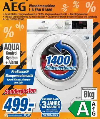 expert Techno Land AEG Waschmaschine L 6 FBA 51480 Angebot