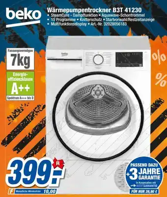 expert Techno Land beko Wärmepumpentrockner B3T 41230 Angebot