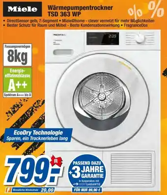 expert Techno Land Miele Wärmepumpentrockner TSD 363 WP Angebot