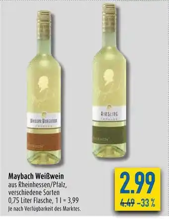 diska Maybach weißwein Angebot