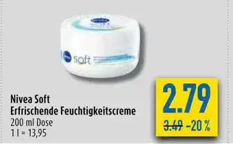 diska Nivea soft erfrischende feuchtigkeitscreme Angebot