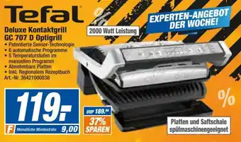 expert Techno Land Tefal Deluxe Kontaktgrill GC 707 D Optigrill Angebot