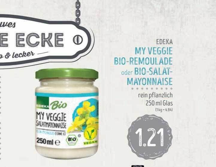 Edeka my veggie bioremoulade oder biosalatmayonnaise Angebot bei