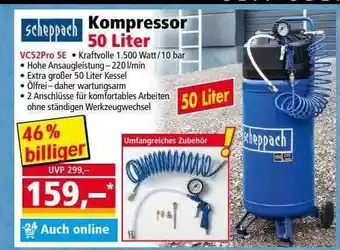 Norma Scheppach kompressor 50 liter Angebot
