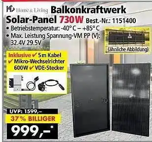 Norma24 Home & living balkonkraftwerk solar-panel 730w Angebot