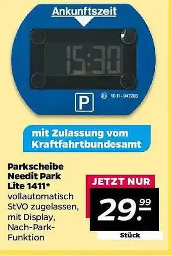 NETTO Parkscheibe needit park lite 1411 Angebot