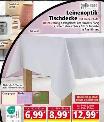 Norma Bella casa leinenoptik-tischdecke Angebot