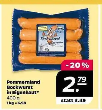 NETTO Pommernland bockwurst in eigenhaut Angebot