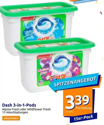 Action Dash 3in1 Pods 15er Pack Angebot