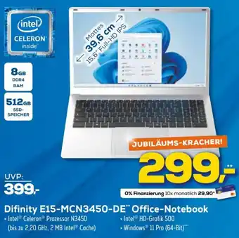 Euronics Difinity E15-MCN3450-DE Office Notebook Angebot