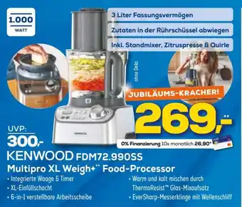 Euronics Kenwood FDM72.990SS Multipro XL Weight + Food Processor Angebot