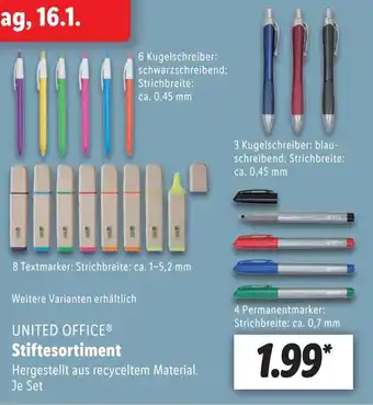 Lidl United Office Stiftesortiment Angebot