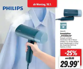 Lidl Philips Dampfglätter ,,STH3000/20" Angebot