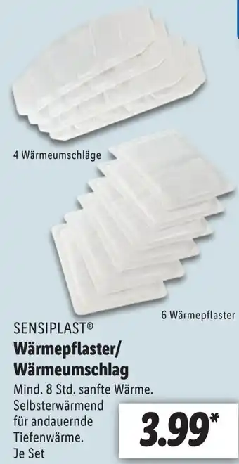 Lidl Sensiplast Wärmepflaster/Wärmeumschlag Angebot