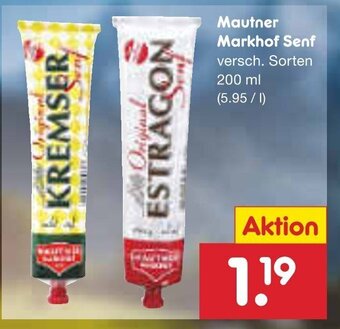 Netto Marken-Discount Mautner Markhof Senf 200 ml Angebot