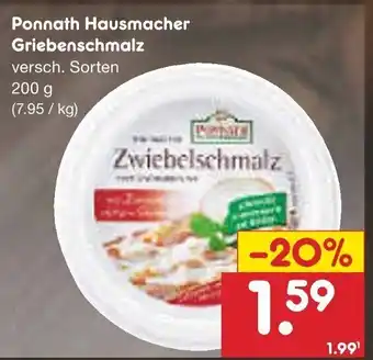 Netto Marken-Discount Ponnath Hausmacher Griebenschmalz 200 g Angebot