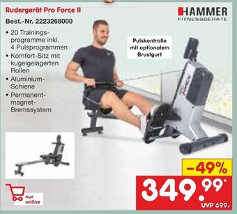 Netto Marken-Discount Hammer Rudergerat Pro Force II Angebot