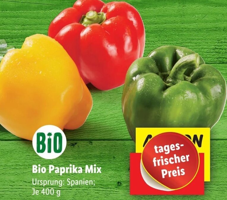 Bio Paprika Mix 400 g Angebot bei Lidl
