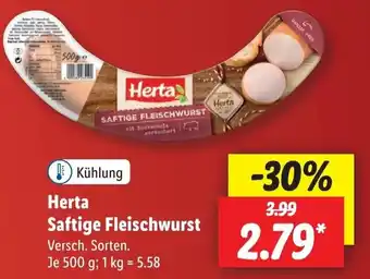 Lidl Herta Saftige Fleischwurst 500 g Angebot