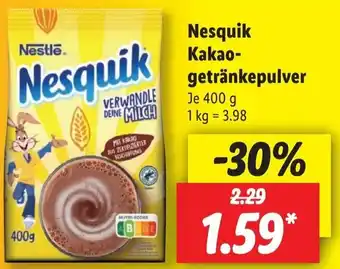 Lidl Nesquik Kakaogetränkepulver 400 g Angebot