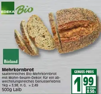 Edeka Edeka Bio Mehrkornbrot 500g Laib Angebot