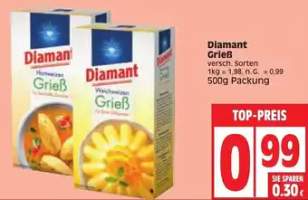 Edeka Diamant Grieß 500 g Packung Angebot