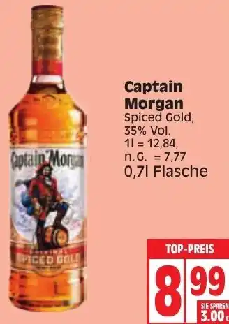 Edeka Captain Morgan Spiced Gold 0,7 L Flasche Angebot