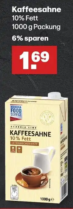 Handelshof Edeka Food Service Kaffeesahne 1000 g Packung Angebot