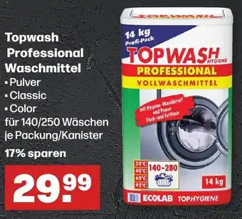 Handelshof Topwash Professional Waschmittel für 140/250 Wäschen Angebot