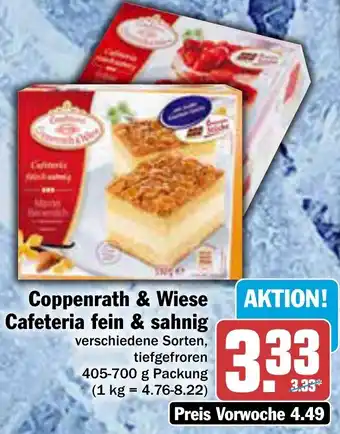 AEZ Coppenrath & Wiese Cafeteria fein & sahnig 405-700 g Packung Angebot