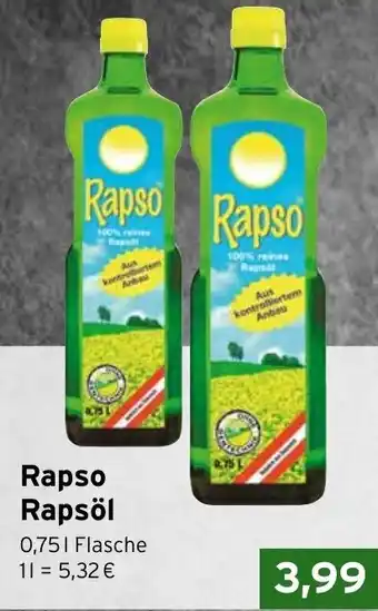 CAP Markt Rapso Rapsöl 0,75 L Flasche Angebot