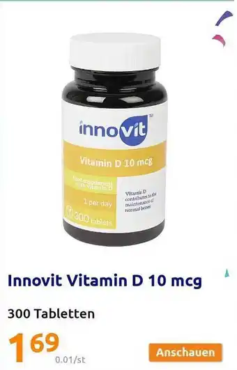 Action Innovit vitamin d 10 mcg Angebot