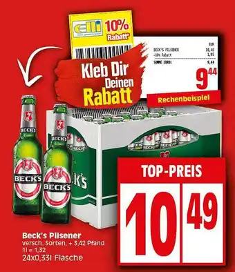 Elli Markt Beck's pilsener Angebot