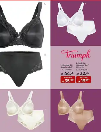 Galeria Triumph minimizer-bh „ladyform soft“ oder maxi-slip Angebot