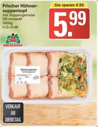 WEZ Wiesenhof Frischer Hühnersuppentopf 1000g Angebot