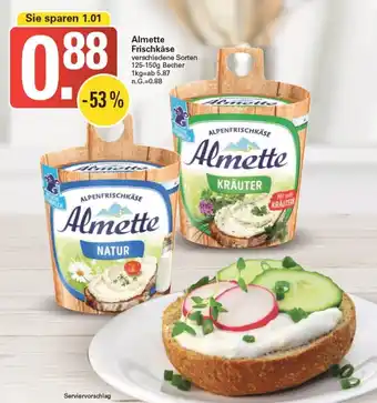 WEZ Almette Frischkäse 125-150 g Becher Angebot