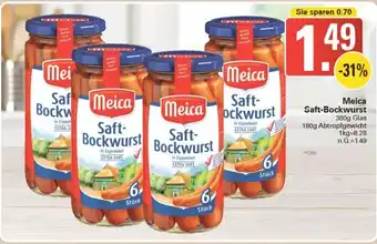 WEZ Meica Saft Bockwurst 380 g Glas Angebot