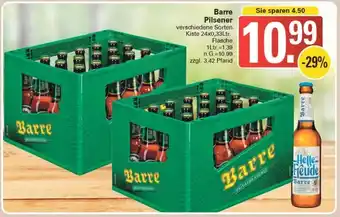 WEZ Barre Pilsener Kiste 24x0,33Ltr. Flasche Angebot