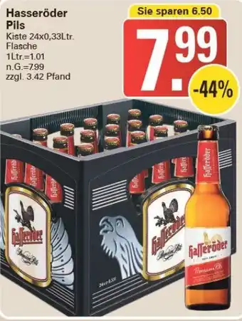 WEZ Hasseröder Pils Kiste 24x0,33 Ltr. Flasche Angebot