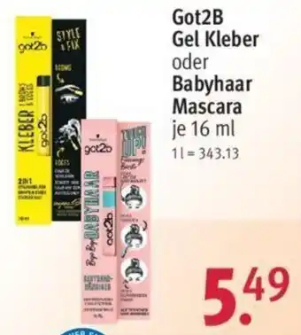 Rossmann Got2B Gel Kleber oder Babyhaar Mascara 16 ml Angebot