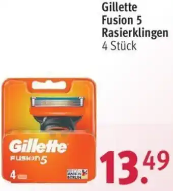 Rossmann Gillette Fusion 5 Rasierklingen 4 Stück Angebot