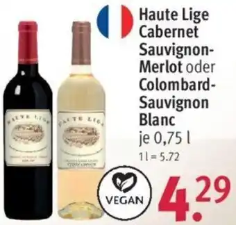 Rossmann Haute Lige Cabernet Sauvignon Merlot oder Colombard Sauvignon Blanc 0,75 L Angebot
