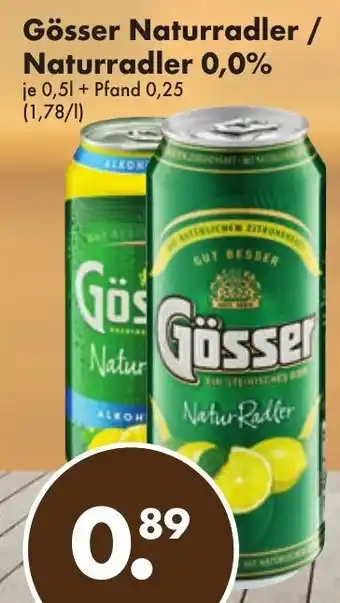 Trink und Spare Gösser Naturradler/Naturradler 0,0% 0,5L Angebot