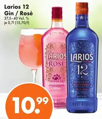 Trink und Spare Larios 12 Gin / Rosé 0,7L Angebot