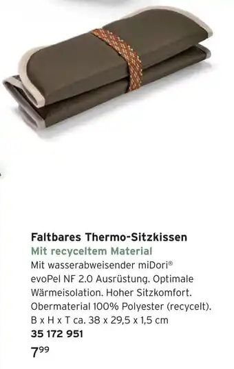 Tchibo Faltbares Thermo-Sitzkissen Angebot
