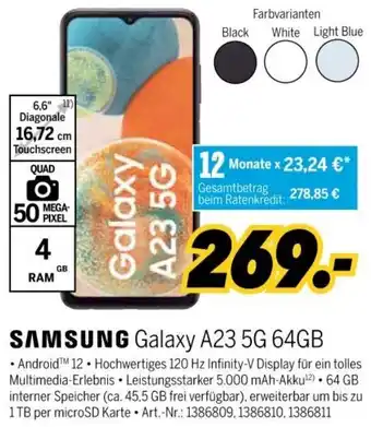 MEDIMAX Samsung Galaxy A23 5G 64GB Angebot