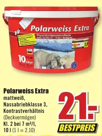 B1 Discount Baumarkt Polarweiss Extra 10 L Angebot