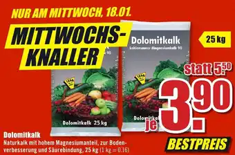 B1 Discount Baumarkt Dolomitkalk 25 kg Angebot