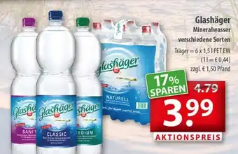 Getränkeland Glashäger Mineralwasser 6x1,5L Angebot