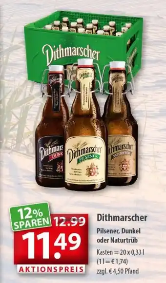 Getränkeland Dithmarscher Pilsener, Dunkel oder Naturtrüb 20x0,33L Angebot